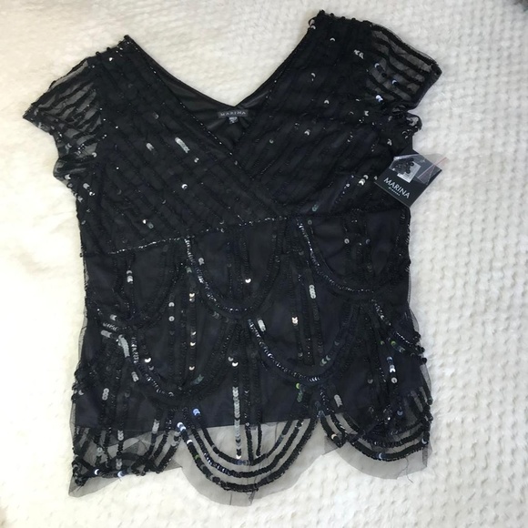 MARINA Women's Blouse Sz L - Picture 3 of 8